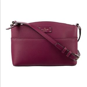 Kate Spade Raspberry Leather Crossbody. New